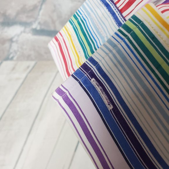 Thomas PINK Dress Shirt Size 16 34 1/2 Rainbow - Picture 9 of 11